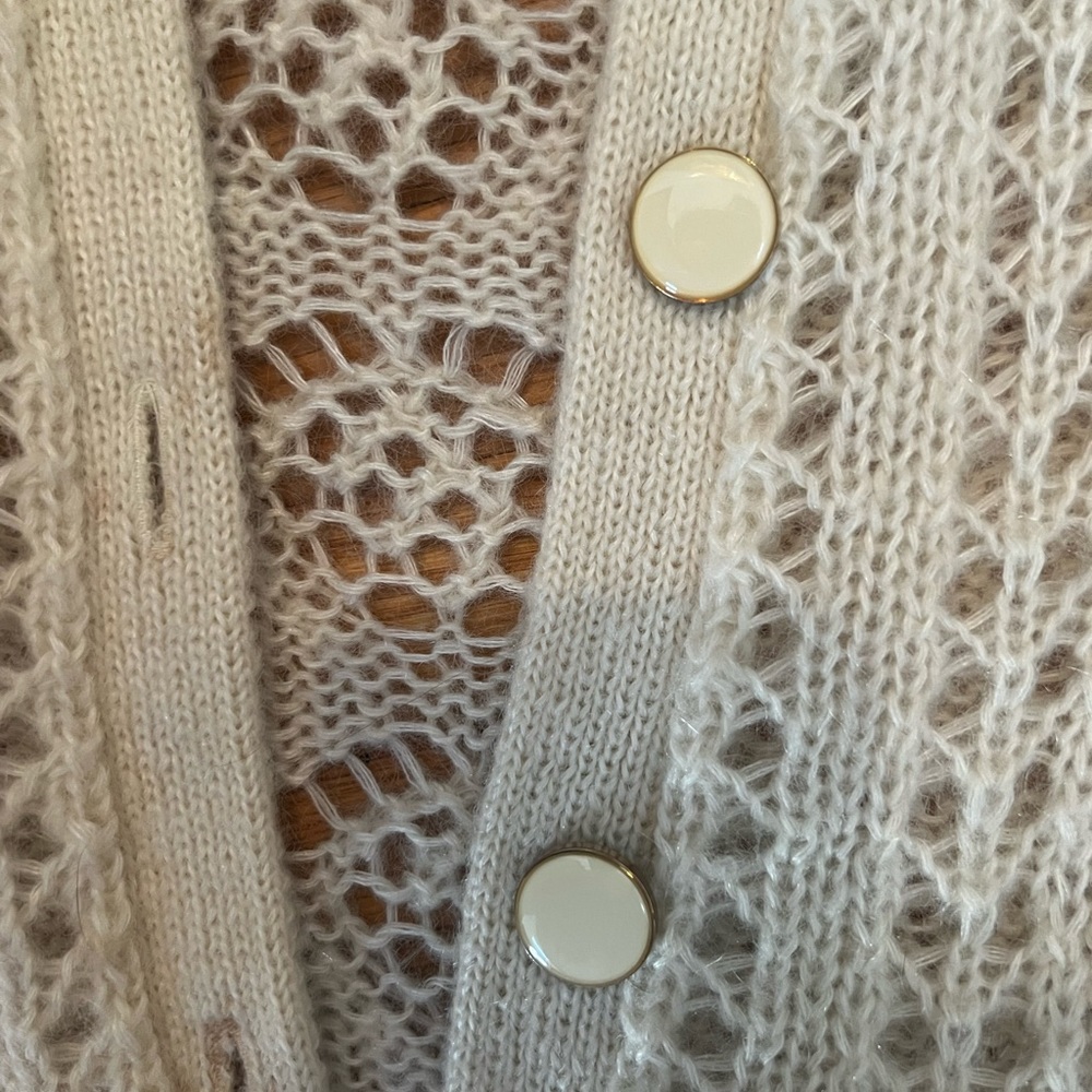 Sezane wool lace cardigan